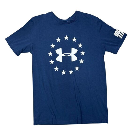 Under Armour Navy Blue T-shirt Mens Size Medium - Picture 1 of 4